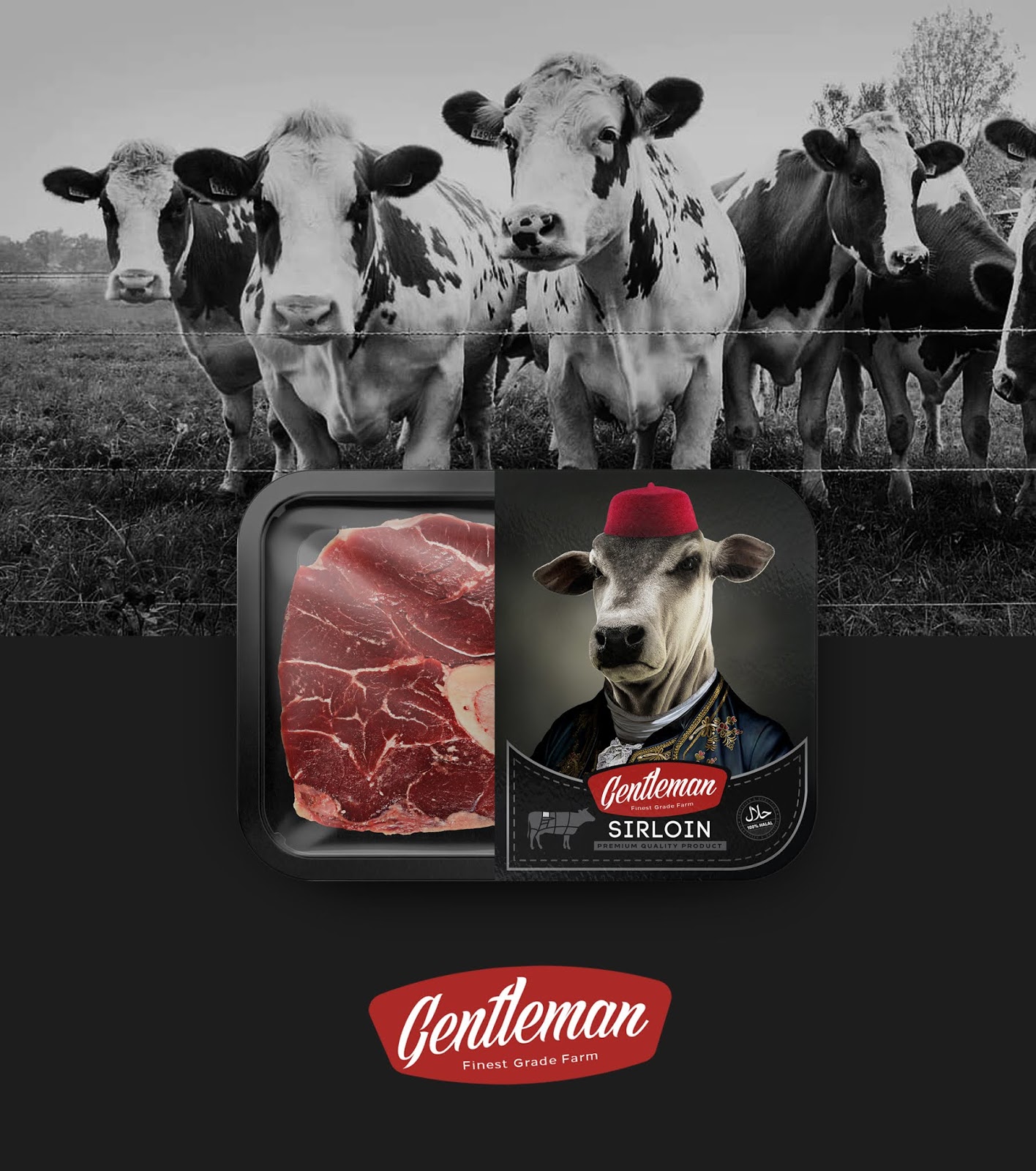 冷鮮冰鮮牛肉羊肉雞肉包裝設計(圖1)