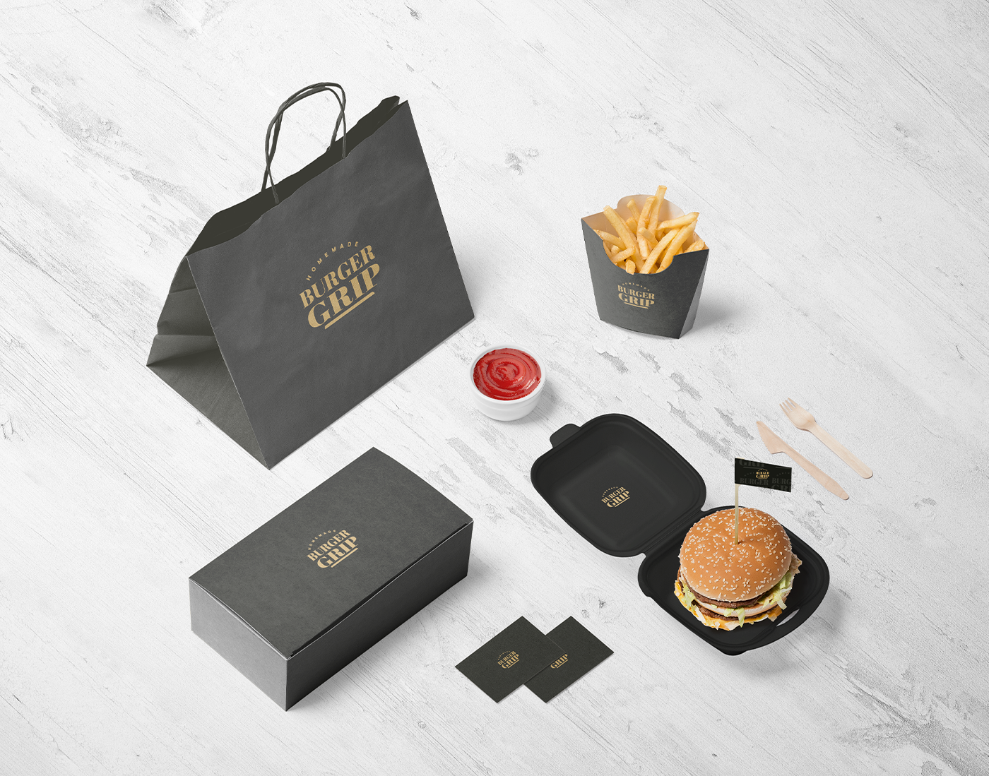 簡約快餐食品包裝設計(圖2)