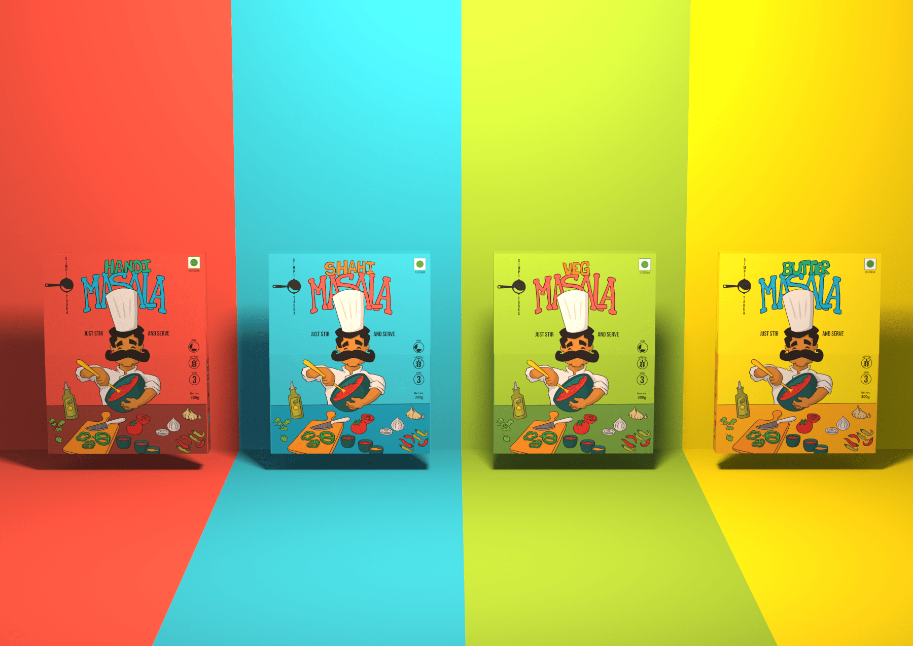  Simpli Tadka系列咖喱包裝設計欣賞(圖1)