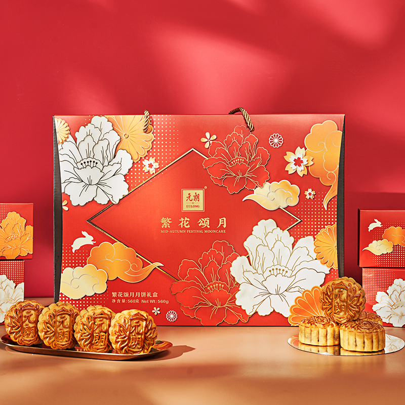 WING WAH 元朗榮華 繁華頌月廣式月餅禮盒 8餅4味 560g包裝禮盒產品包裝創意設計欣賞(圖2)