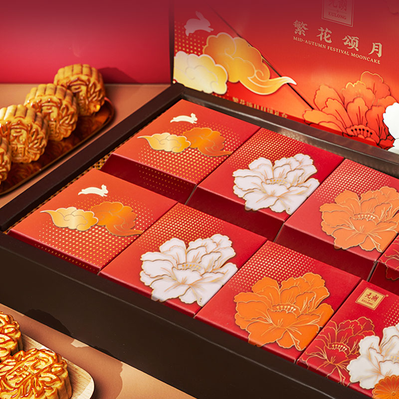 WING WAH 元朗榮華 繁華頌月廣式月餅禮盒 8餅4味 560g包裝禮盒產品包裝創意設計欣賞(圖3)