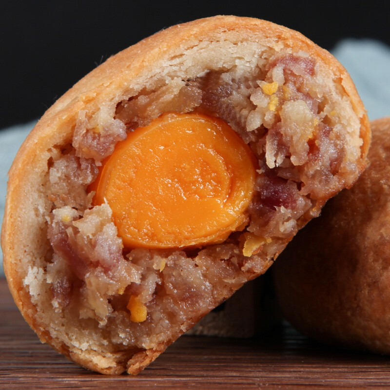 吉慶祥 云腿蛋黃滇式月餅 50g*64袋包裝禮盒產品包裝創意設計欣賞(圖3)