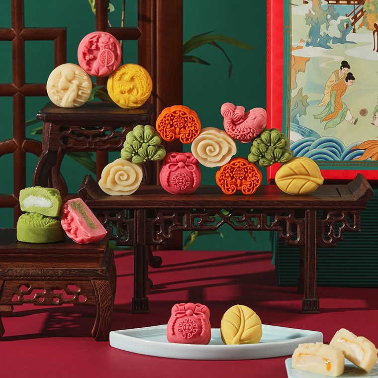 HUANG JIA SHANG SHI JU 皇家尚食局 唐風御點月餅禮盒 620g包裝禮盒產品包裝創意設計欣賞(圖5)