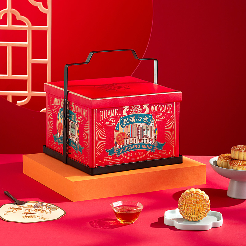 Huamei 華美 祝福心意 廣式月餅 12餅5味 1kg包裝禮盒產品包裝創意設計欣賞(圖2)