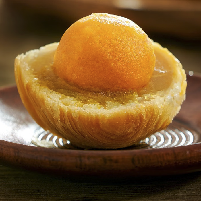 南臺月 蓮蓉蛋黃酥皮潮式月餅 560g包裝禮盒產品包裝創意設計欣賞(圖5)