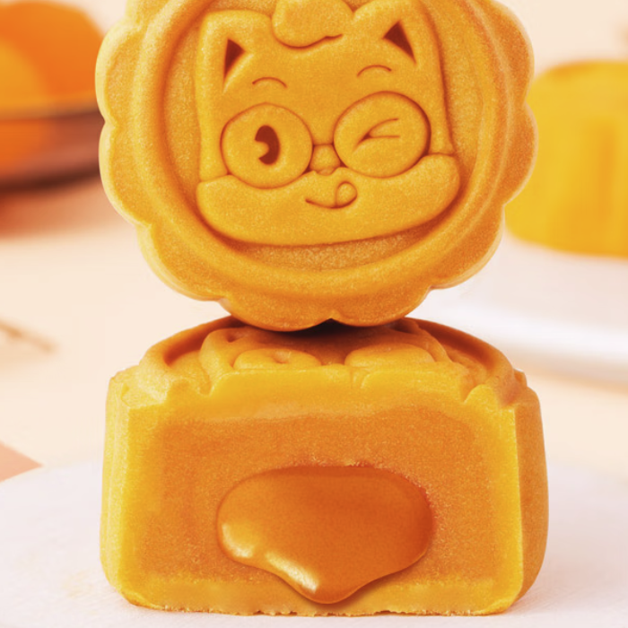 Three Squirrels 三只松鼠 不亦月乎 奶黃流心廣式月餅禮盒 400g包裝禮盒產品包裝創意設計欣賞(圖4)