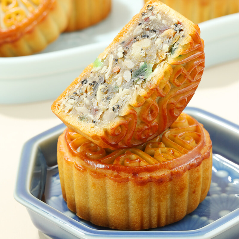 weiziyuan 味滋源 月上好運 廣式月餅禮盒  8餅8味 520g包裝禮盒產品包裝創意設計欣賞(圖4)