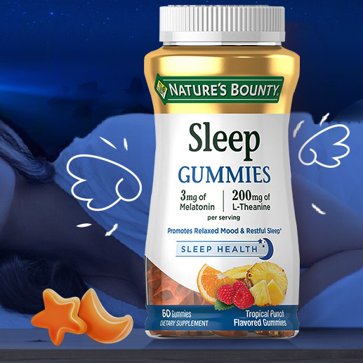 NATURES BOUNTY 自然之寶 褪黑素軟糖 60粒保健產品包裝創意設計欣賞(圖3)