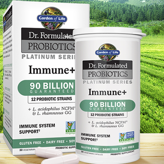 Garden of Life 生命花園 博士配方免疫益生菌膠囊 30粒保健產品包裝創意設計欣賞(圖3)