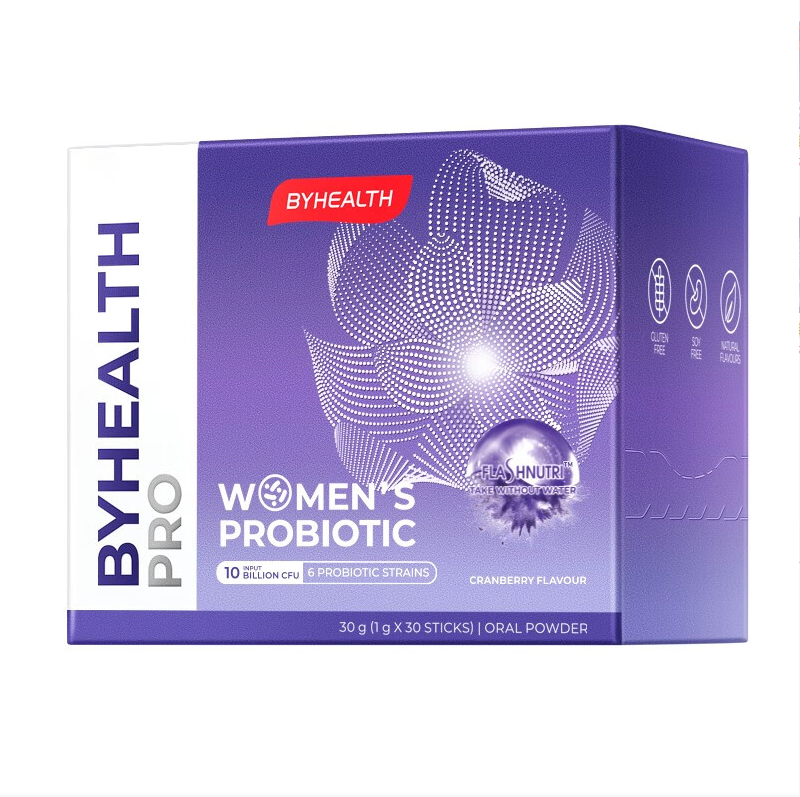 湯臣倍健 海外版女性私處益生菌蔓越莓香香菌閃釋粉30袋/盒保健產(chǎn)品包裝創(chuàng)意設(shè)計欣賞(圖1)