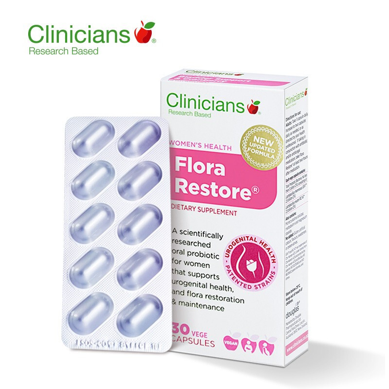 科立純（Clinicians）女性益生菌膠囊私處護理專利菌群成人益生菌孕婦輔乳期 30粒/盒保健產品包裝創意設計欣賞(圖2)