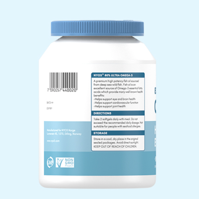 NYO3 80%OMEGA-3 深海魚油保健產品包裝創意設計欣賞(圖3)