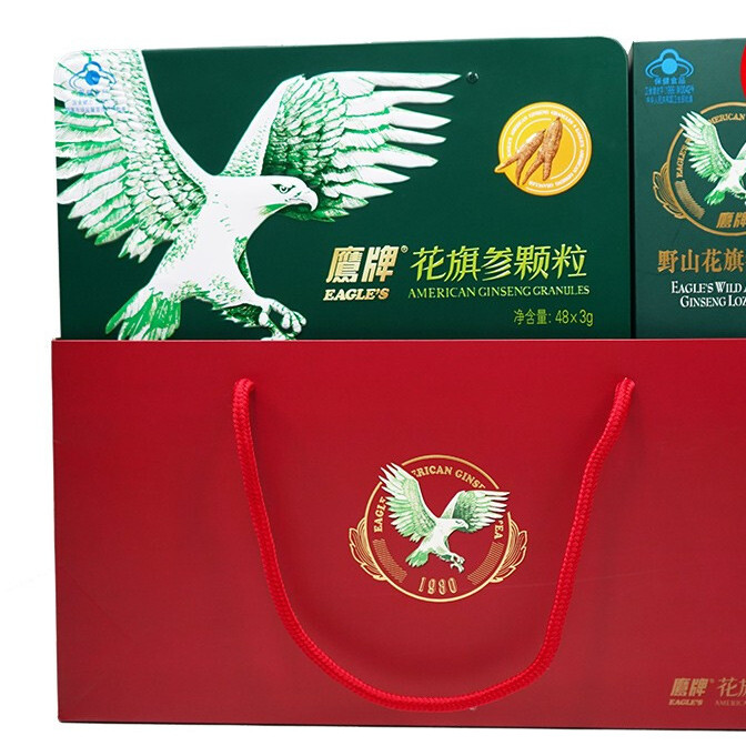 HAWKS 鷹牌 無糖花旗參茶 3g*48袋 禮盒裝保健產品包裝創意設計欣賞(圖3)