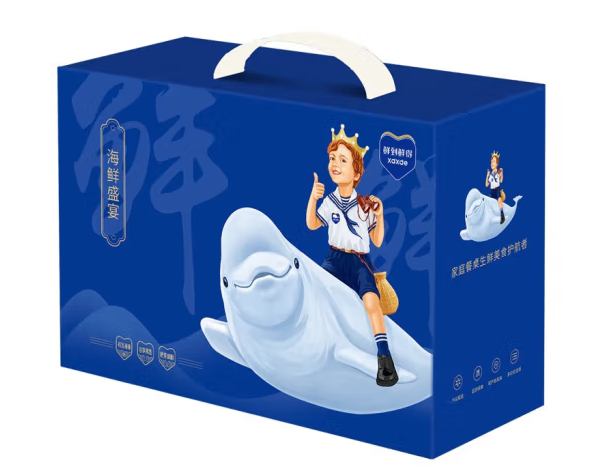 冷凍鱸魚禮盒包裝設計作品欣賞(圖1)