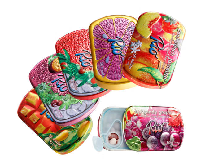 水果味薄荷糖外包裝盒設(shè)計(jì)作品欣賞(圖1)