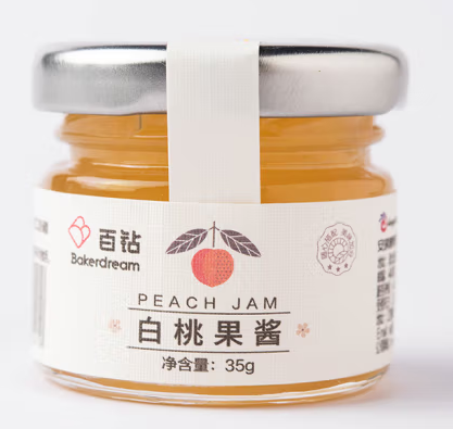 白桃果醬包裝瓶設計怎么做(圖1)