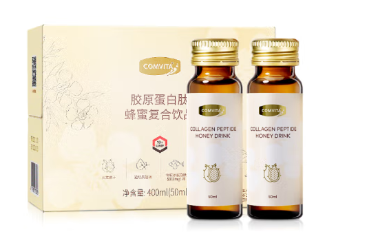 蜂蜜膠原蛋白肽復合飲品包裝設計欣賞(圖1)