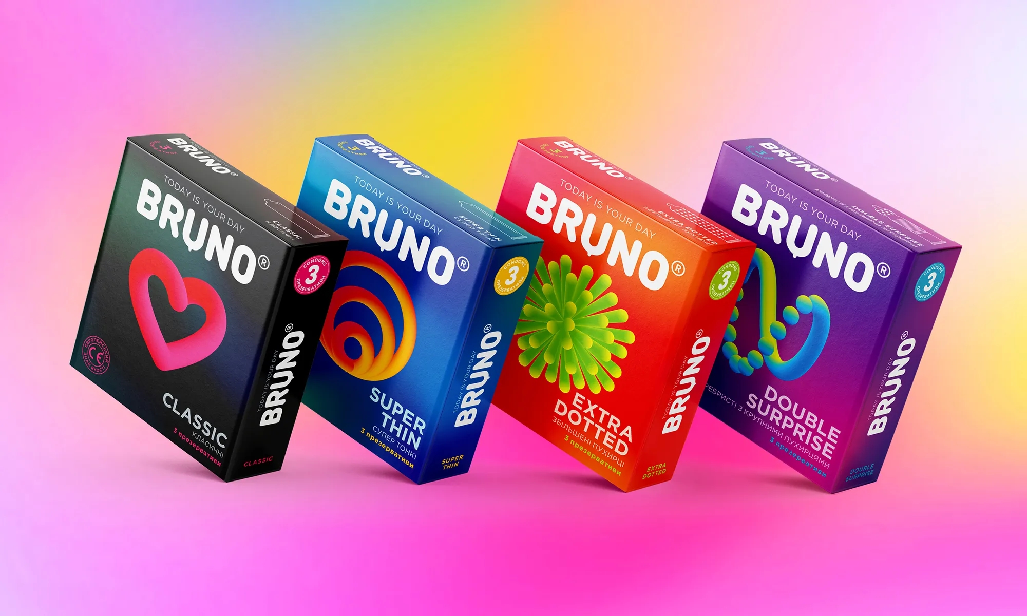 色彩明亮的避孕套包裝盒設(shè)計欣賞(圖1)