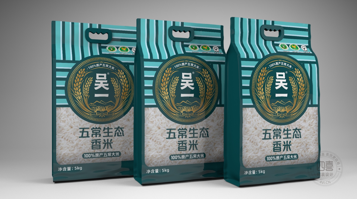五常生態(tài)香米包裝如何設計(圖1)
