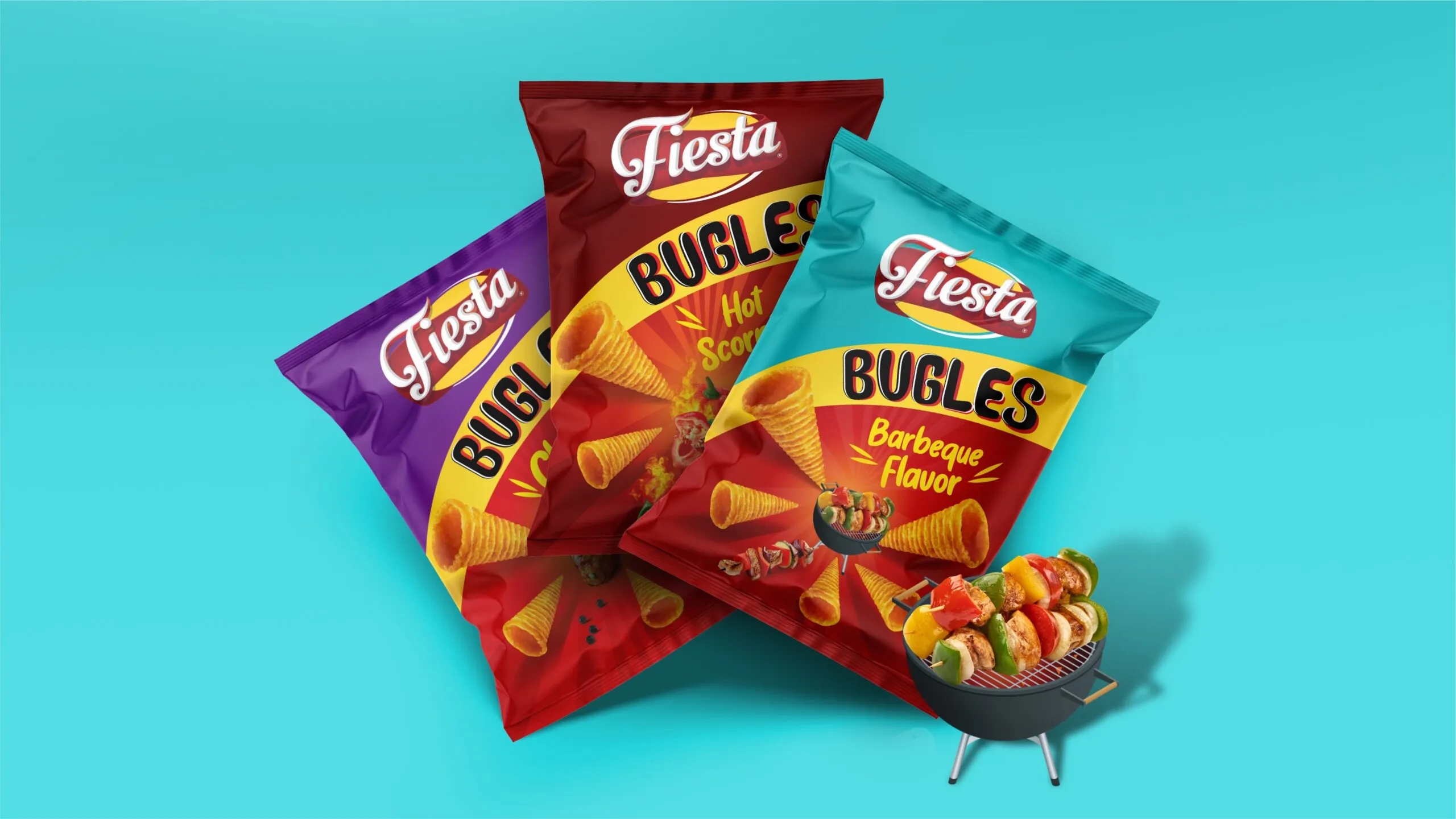 充滿活力的號角零食包裝袋設計(圖1)