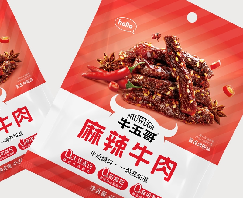 四喜案例“牛五哥”牛肉干：用包裝設計撬動貨架競爭力，打造高復購零食品牌