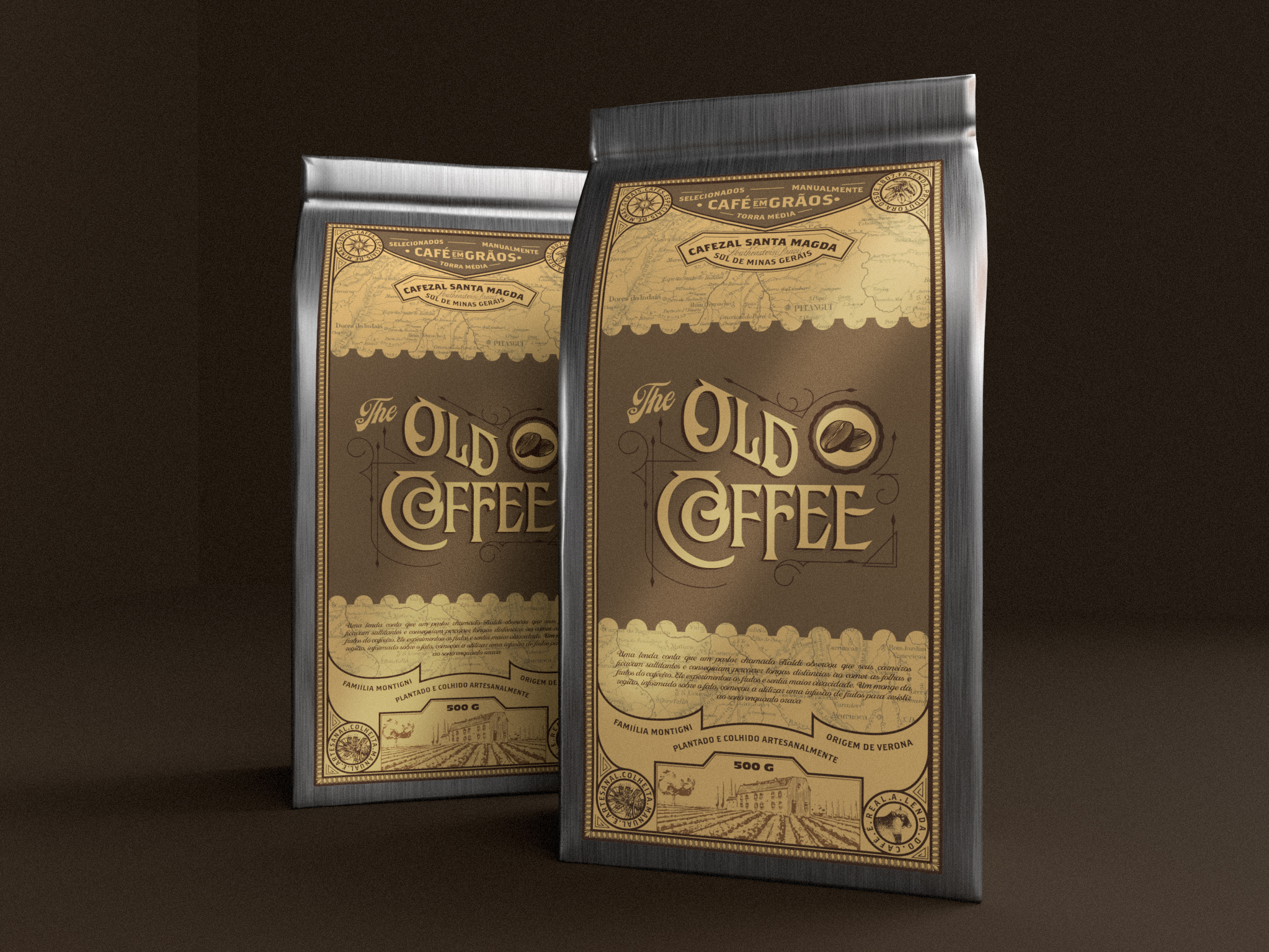 復古咖啡袋包裝設計(圖2)