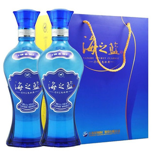 創(chuàng)意酒包裝設(shè)計洋河海之藍(lán)藍(lán)色經(jīng)典綿柔型白酒瓶整箱裝產(chǎn)品包裝設(shè)計欣賞(圖3)