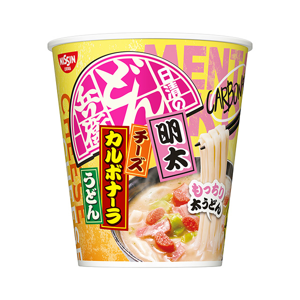 日清的烏冬面明太奶酪培根蛋面包裝設計欣賞(圖1)