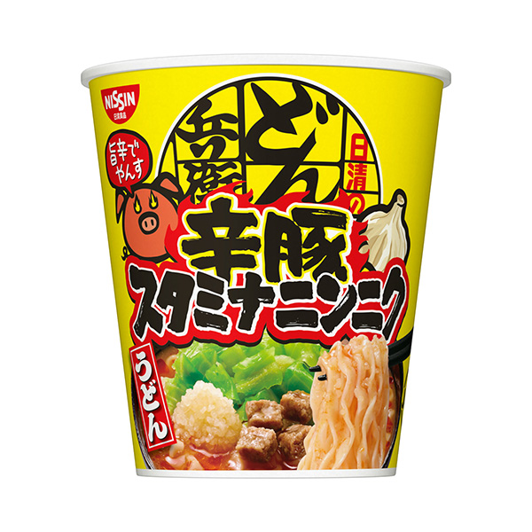 日清的耐力源源不斷的兵衛(wèi)辣豬大蒜烏冬面日清面類(lèi)包裝設(shè)計(jì)(圖1)