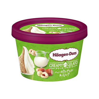 哈根達(dá)斯迷你杯榛子與牛奶哈根達(dá)斯日本冰淇淋類包裝設(shè)計(jì)(圖1)