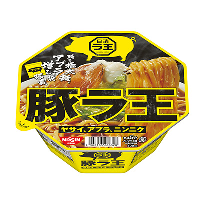 日清豬王、、大蒜日清面類包裝設計(圖1)
