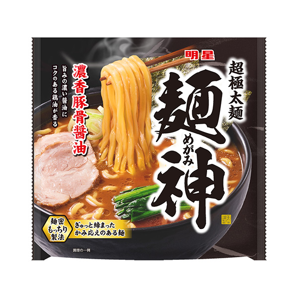 明星面神濃香豬骨醬油明星食品面類包裝設計(圖1)