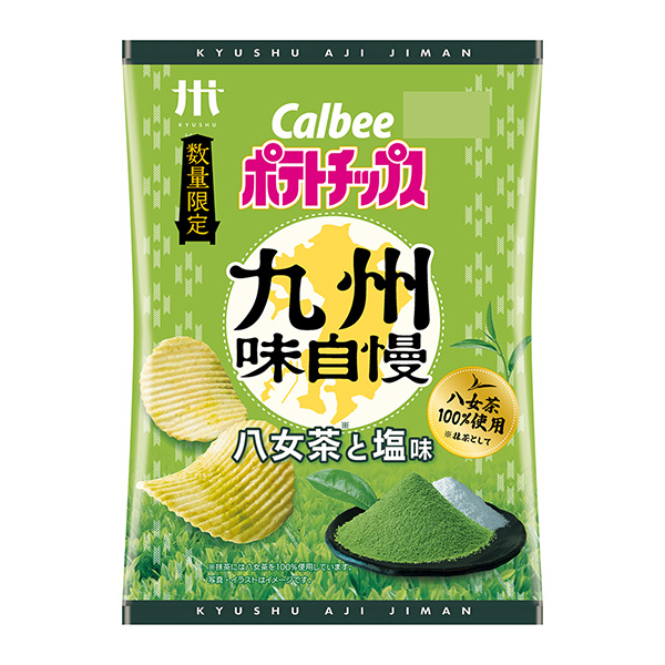 薯片九州味引以為豪八女茶和咸味卡比食品飲料包裝設計(圖1)