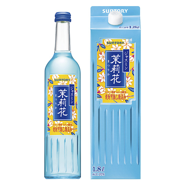 茉莉花燒酒茉莉花三得利食品飲料包裝設計(圖1)