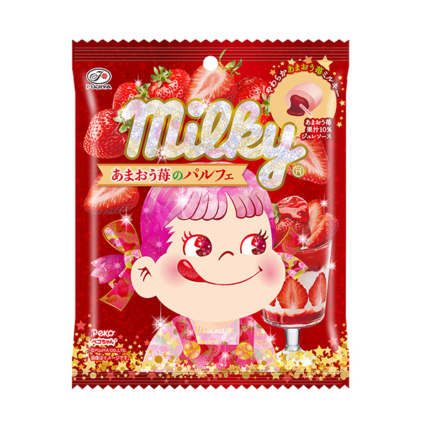 米爾基草莓芭菲不二家食品飲料包裝設計(圖1)