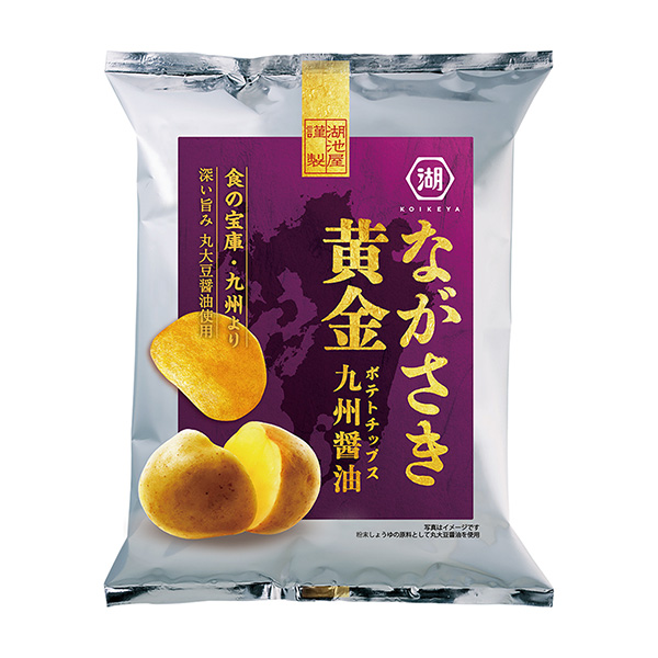 包裝設計欣賞長前黃金薯片＜九州醬油＞ (湖池屋) (圖1)