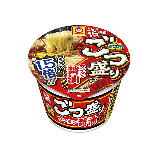 包裝設計欣賞麻辣燙＜餛飩醬油拉面餛飩增量1.5倍＞ (東洋水產) (圖1)